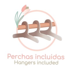 Armario de Madera para Muñecas Tulipe con Perchas DeCuevas