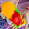 MushMeez Squish Me Famosa | Squishy Antiestrés con Textura Pegajosa y Suave - Hamburguesa