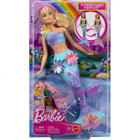 Barbie sirena florece rubia de Mattel