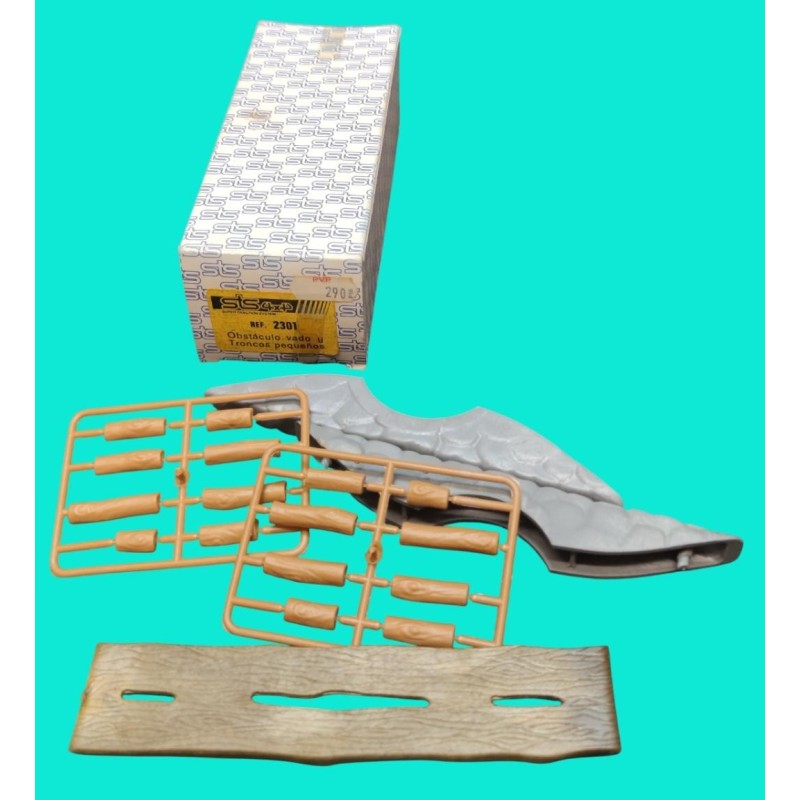 SCALEXTRIC: caja obstáculo  vado y troncos pequeños STS 4 X 4  ref. 2301 de EXIN