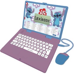 Ordenador infantil Disney Stitch portatil bilingue de  Lexibook
