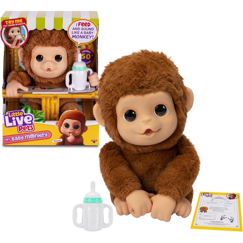 Little Live Pets My Baby Monkey Mascota Interactiva