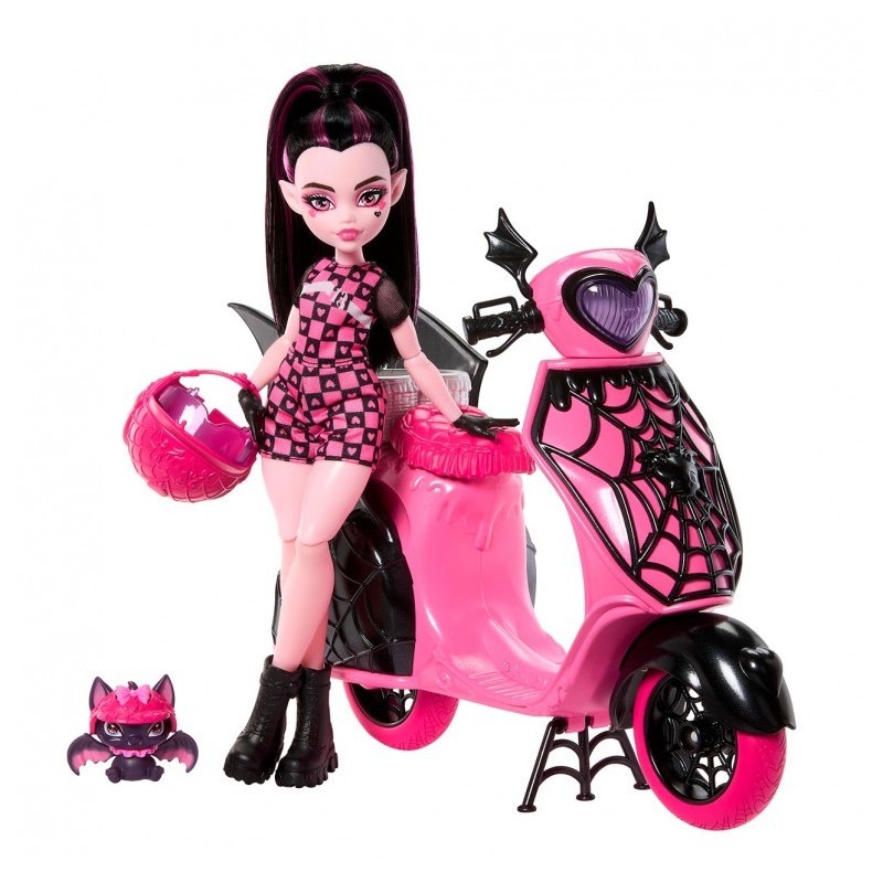Monster High Draculaura y su scooter  de Mattel