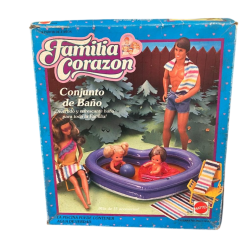 Conjunto de baño familia corazón de Mattel año 1998