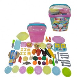 Cubo con juego de cocina 66 pzas