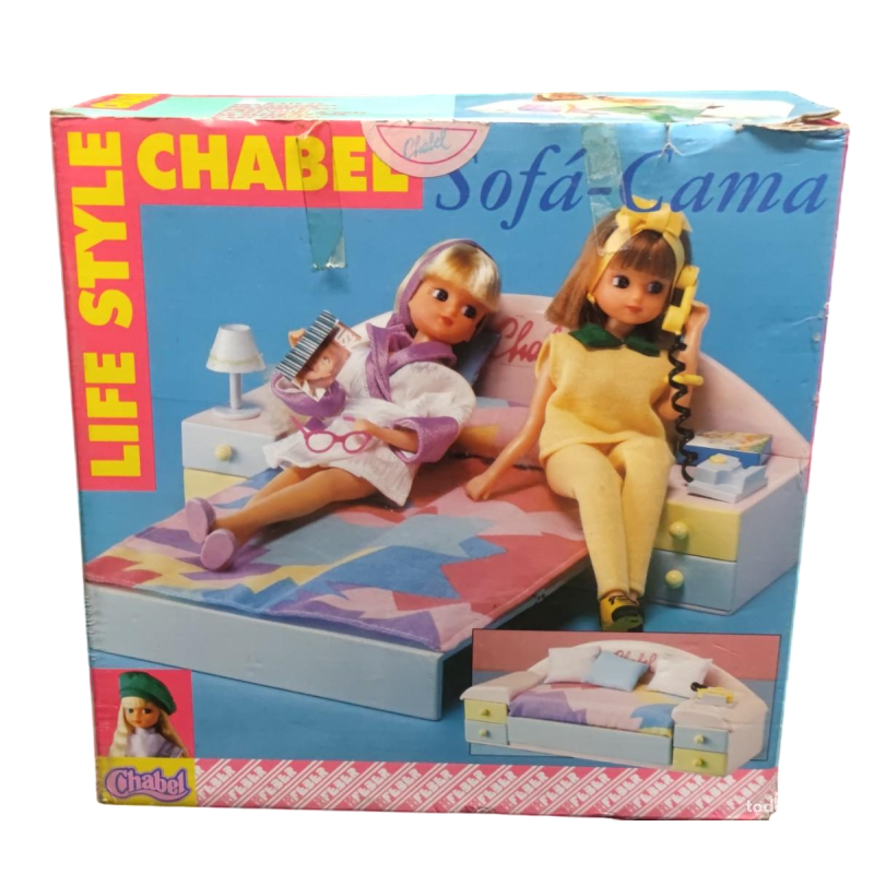 Sofa cama de muñeca chabel de Feber año 1989