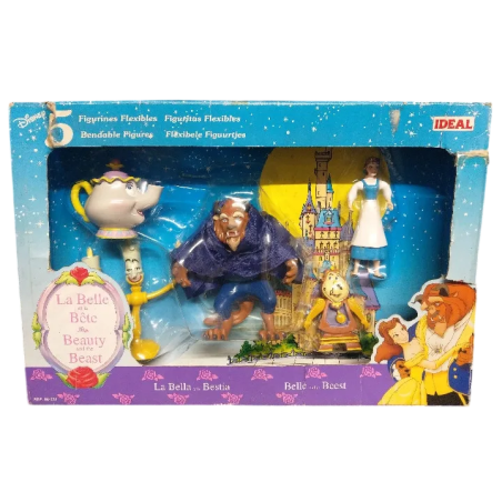La Bella y la Bestia Set de 5 Figuras de Ideal