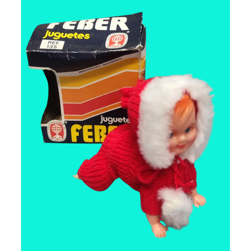 Bebé gateador a cuerda de Feber