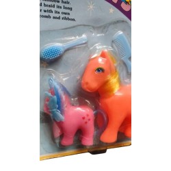 Set de dos ponis de la marca Lovely Pets de Boy Toys, de los años 80.