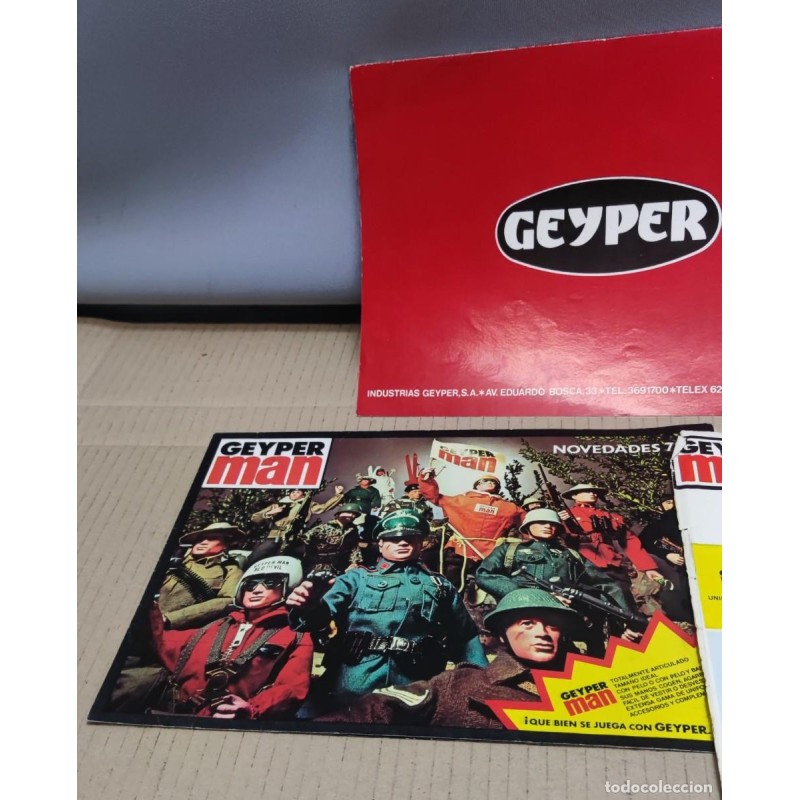 Catalogo de novedades de Geyper año 1978 , póster y folleto de novedades de Geyperman (4 hojas)