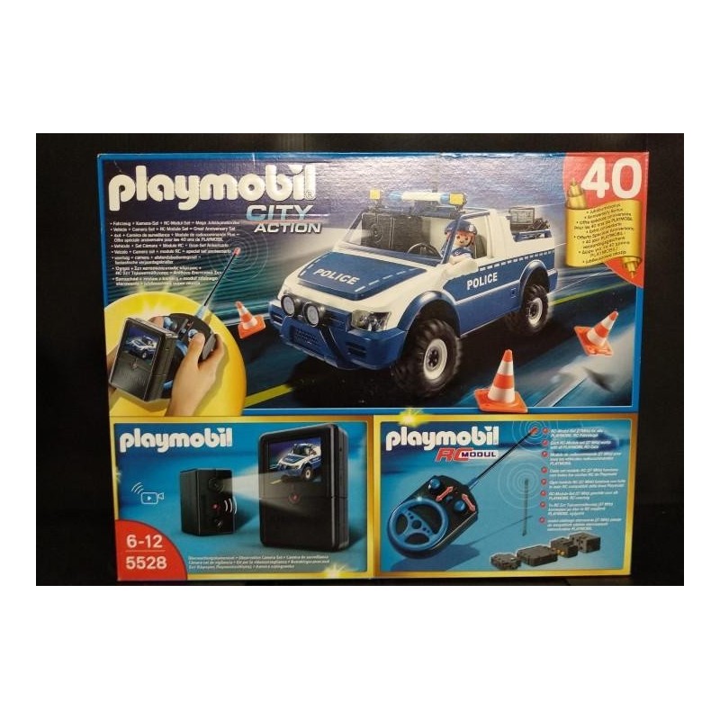 PLAYMOBIL-REF-5528-COCHE DE POLICIA-RC CON CAMARA NUEVO