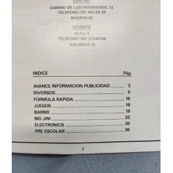 Catalogo de Congost año 1982 y tarifa de precios.