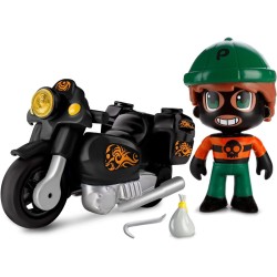 Pinypon Action Pack de Vehículos con Quad, Coche, Moto y 3 Figuras de Famosa