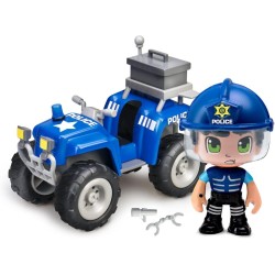 Pinypon Action Pack de Vehículos con Quad, Coche, Moto y 3 Figuras de Famosa