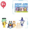 Bluey pack 4 figuras Halloween de Famosa