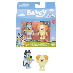 Bluey pack 2 figuras Bluey Y Chuky surprise blaster de Famosa