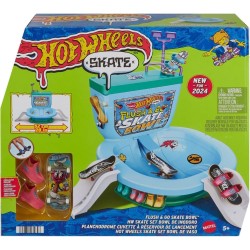 Hot Wheels Skate Flush & Go Skate Bowl - Pista de patinaje acción en cadena