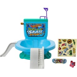 Hot Wheels Skate Flush & Go Skate Bowl - Pista de patinaje acción en cadena