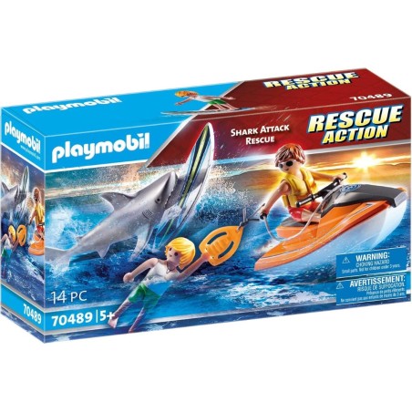 Playmobil Rescue Action Rescate Ataque Tiburón 70489