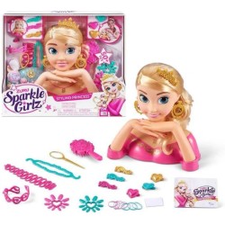 Sparkle Girlz Busto Princesa Rubia con Manos manicura con más de 50 Piezas