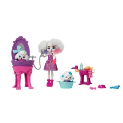 Enchantimals City Tails Salón de belleza de Perris Poodle de Mattel
