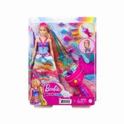 Barbie Dreamtopia Princesa trenzas de colores de Mattel