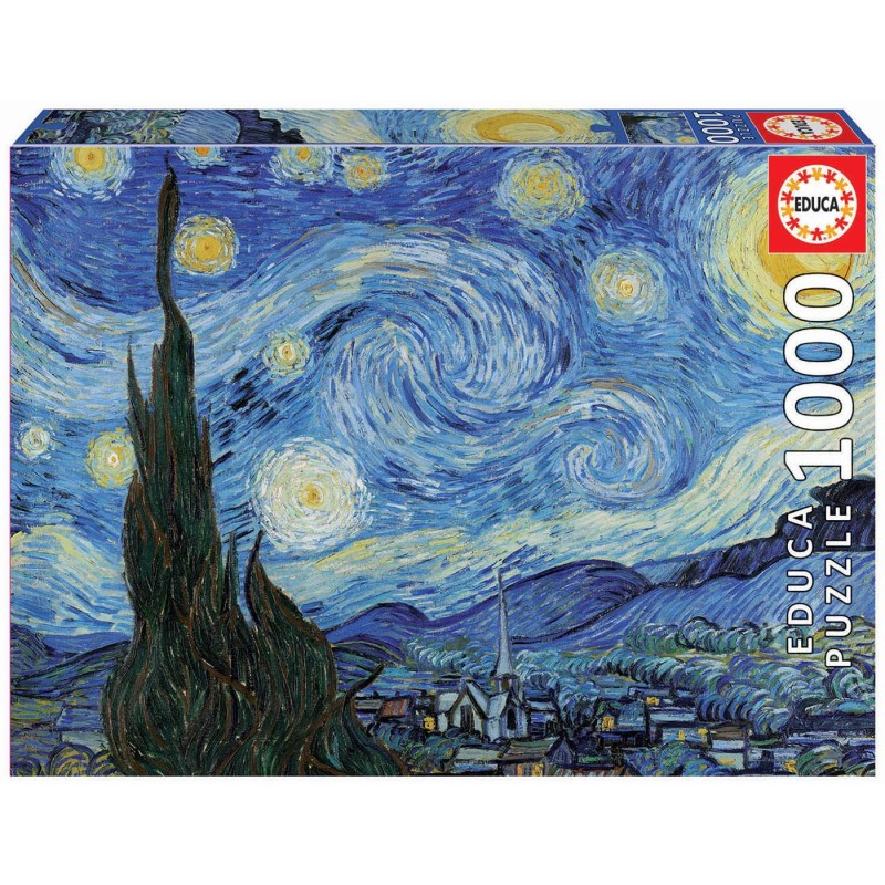 Puzzle  La Noche Estrellada, Vincent Van Gogh de1000 piezas de Educa Borras
