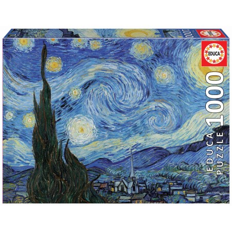 Puzzle  La Noche Estrellada, Vincent Van Gogh de1000 piezas de Educa Borras