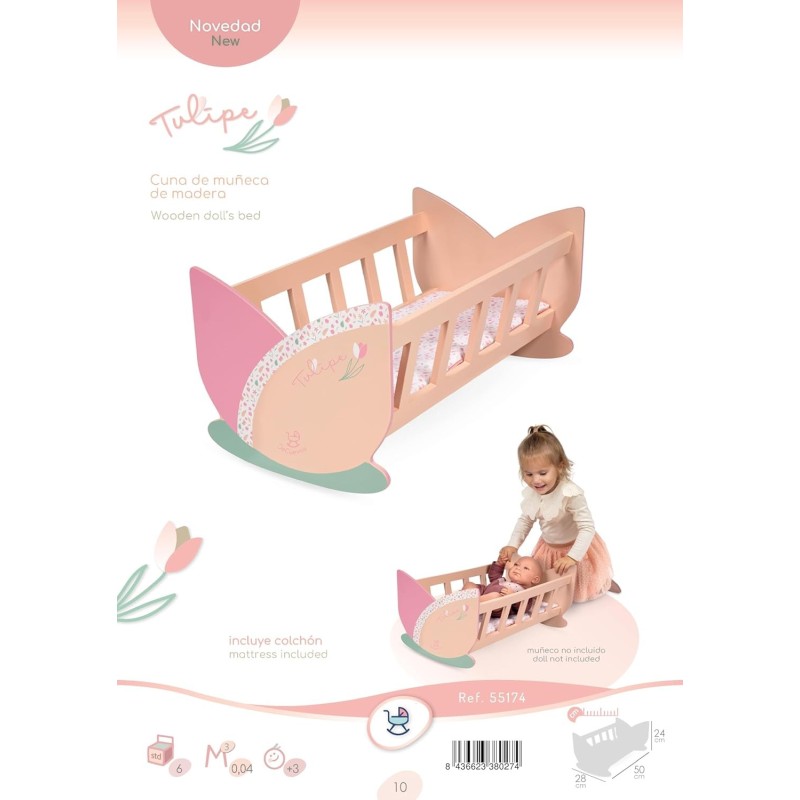 Cuna Tulipe de madera - De cuevas Toys